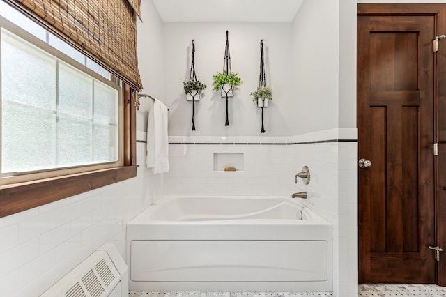 319 Meadow Ln, Benson, MN 56215 - full bath with a bath and tile walls