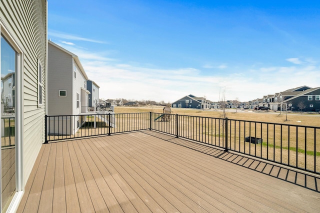 deck featuring a residential view