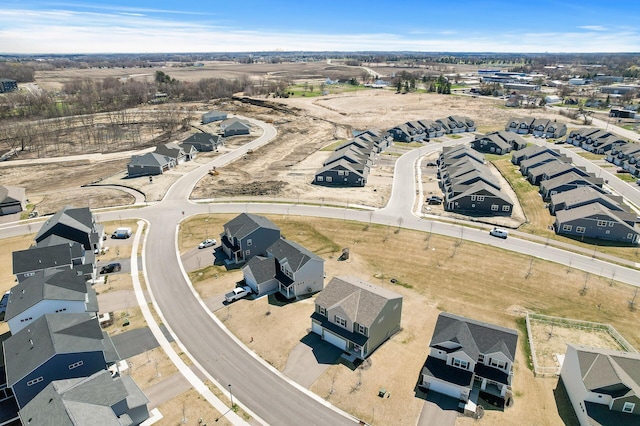 drone / aerial view with a residential view