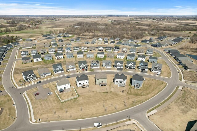 aerial view with a residential view