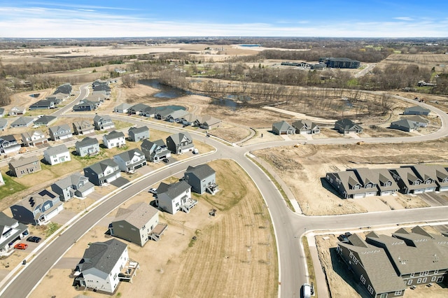 aerial view with a residential view