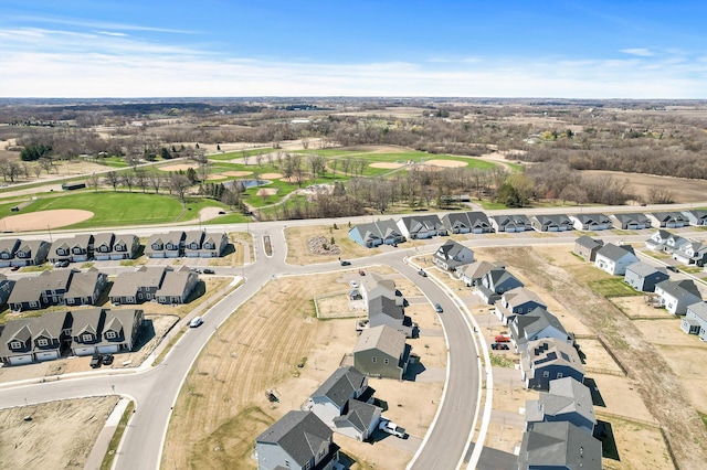 drone / aerial view with a residential view