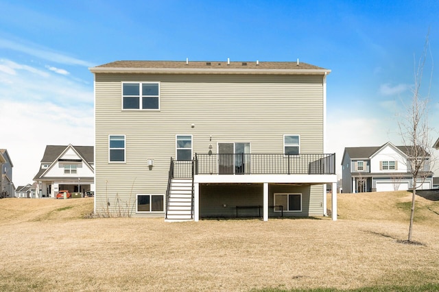 20147 79th Ave, Corcoran, MN 55340 - back of property with stairway and a wooden deck