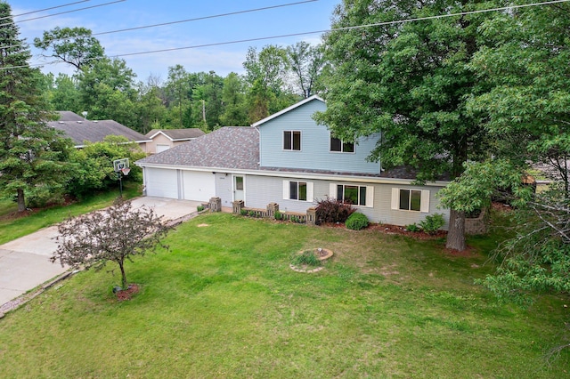 28008 Lake Diann Rd, Baldwin Twp, MN 55398 - traditional-style home featuring concrete driveway, an attached garage, a front lawn, and roof with shingles