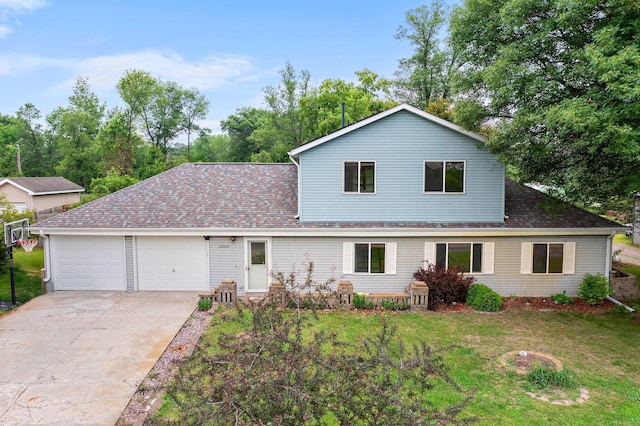 28008 Lake Diann Rd, Baldwin Twp, MN 55398 - traditional-style home with an attached garage, driveway, a front lawn, and a shingled roof
