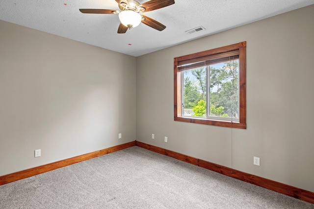 28008 Lake Diann Rd, Baldwin Twp, MN 55398 - carpeted empty room with a ceiling fan and a textured ceiling