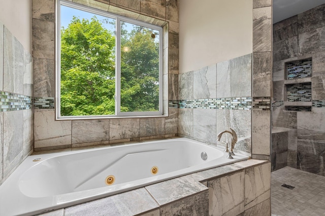 28008 Lake Diann Rd, Baldwin Twp, MN 55398 - full bath with a jetted tub and tile walls