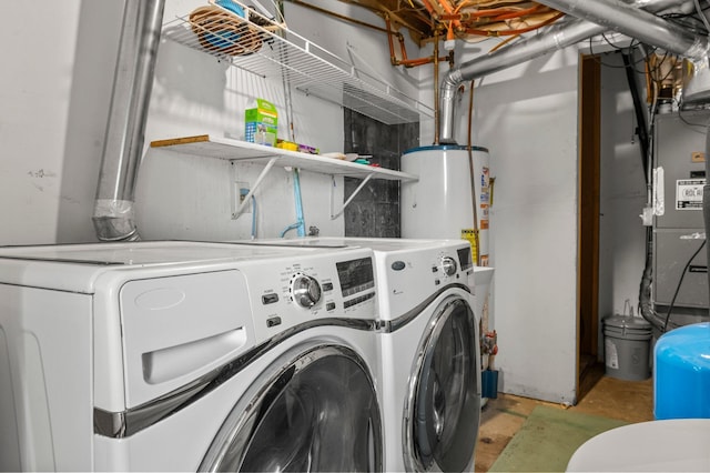 28008 Lake Diann Rd, Baldwin Twp, MN 55398 - laundry room featuring washer and dryer and water heater