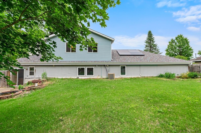 28008 Lake Diann Rd, Baldwin Twp, MN 55398 - rear view of property featuring solar panels and a shingled roof