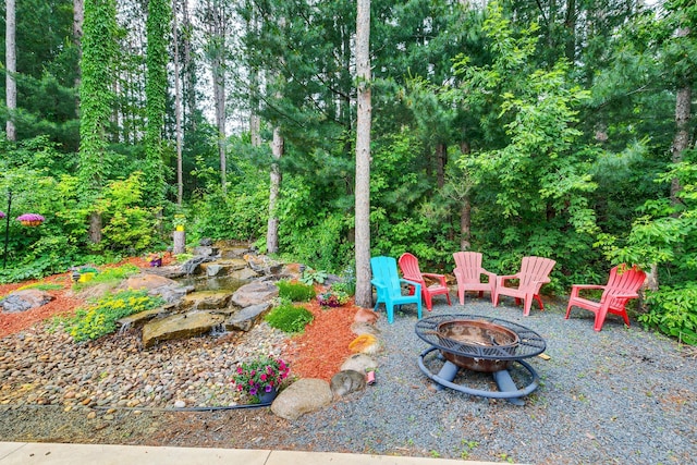 17 Lake Ct, North Oaks, MN 55127 - view of patio / terrace featuring an outdoor fire pit