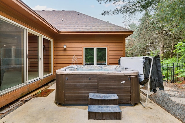 17 Lake Ct, North Oaks, MN 55127 - view of patio featuring a hot tub