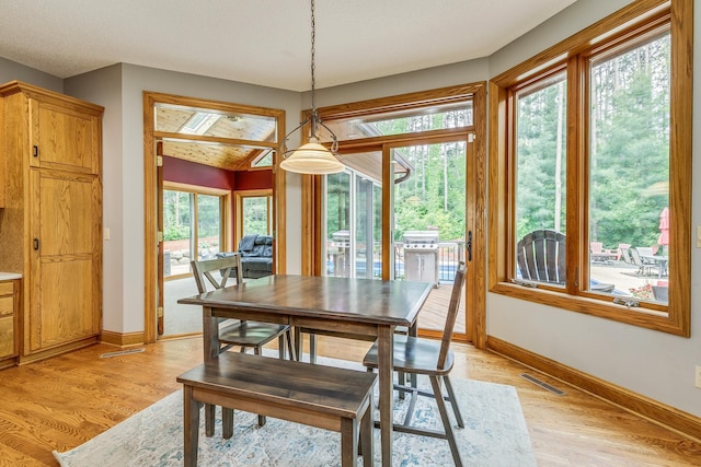 17 Lake Ct, North Oaks, MN 55127 - dining room with light wood finished floors and vaulted ceiling