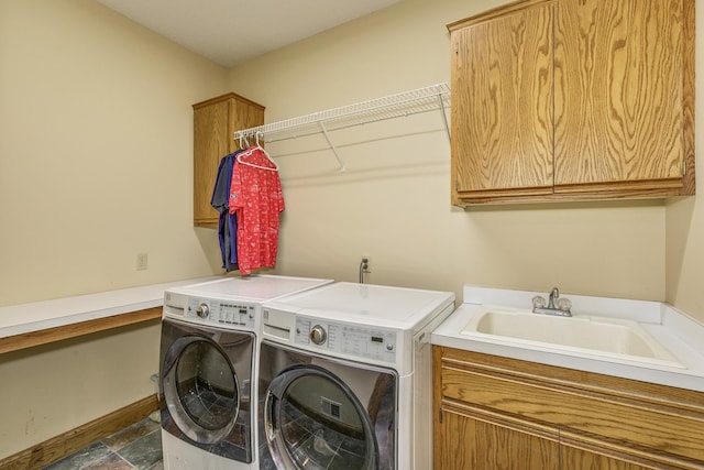 17 Lake Ct, North Oaks, MN 55127 - laundry area with washing machine and clothes dryer and cabinet space