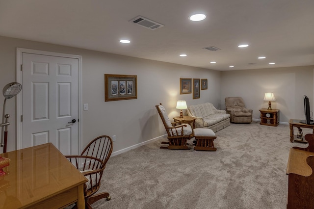 2730 State 371 SW, Pine River, MN 56474 - carpeted office space with baseboards, visible vents, and recessed lighting