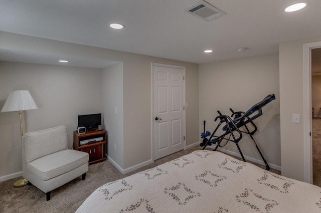 2730 State 371 SW, Pine River, MN 56474 - carpeted bedroom with baseboards, visible vents, and recessed lighting