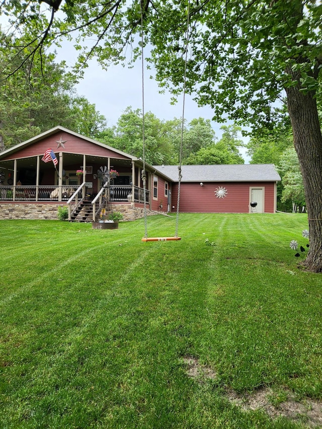 23660 Cap Endres Rd NE, Cass Lake, MN 56633 - view of green lawn