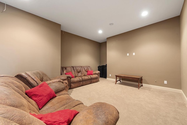 6570 Chester Ave, Webster Twp, MN 55057 - living area with baseboards, carpet, and recessed lighting