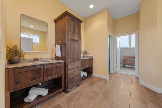 6570 Chester Ave, Webster Twp, MN 55057 - full bath with recessed lighting, baseboards, and vanity