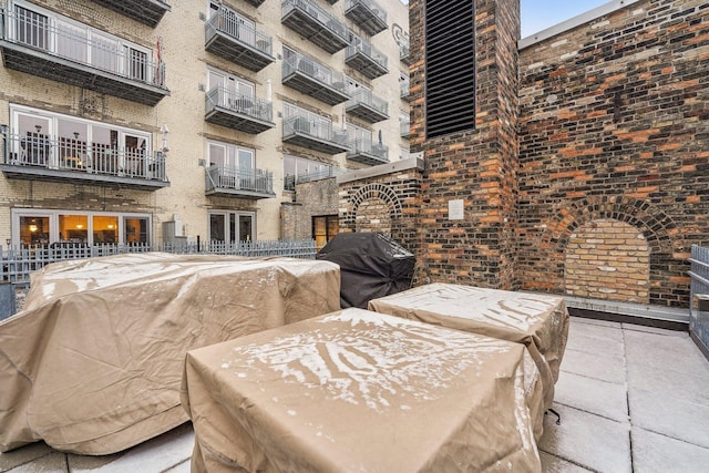 view of patio featuring grilling area