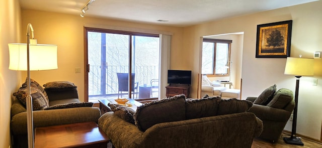 20 Windsor Ln Unit 209A, New Brighton, MN 55112 - living area with wood finished floors and track lighting