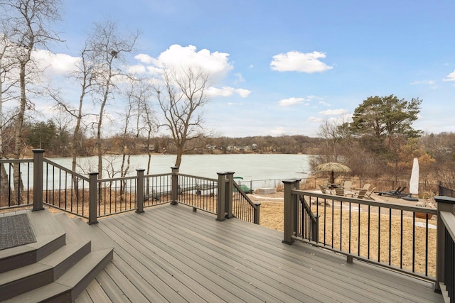 5320 132nd St W, Apple Valley, MN 55124 - deck with a water view