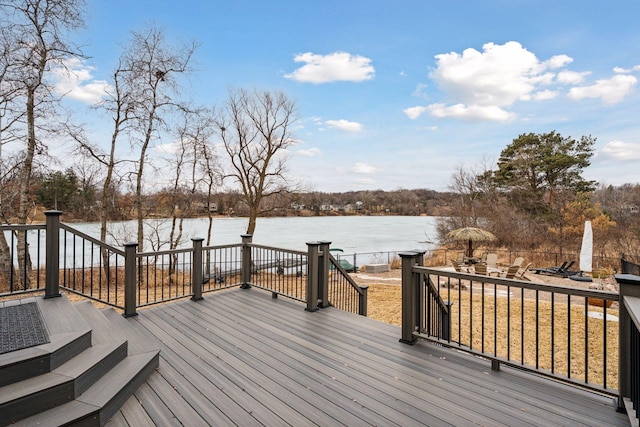 5320 132nd St W, Apple Valley, MN 55124 - wooden terrace featuring a water view