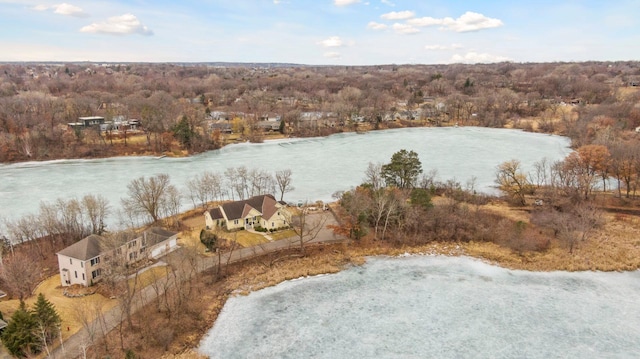 5320 132nd St W, Apple Valley, MN 55124 - birds eye view of property featuring a water view