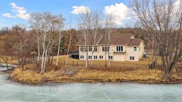 5320 132nd St W, Apple Valley, MN 55124 - view of front of property with a water view and fence