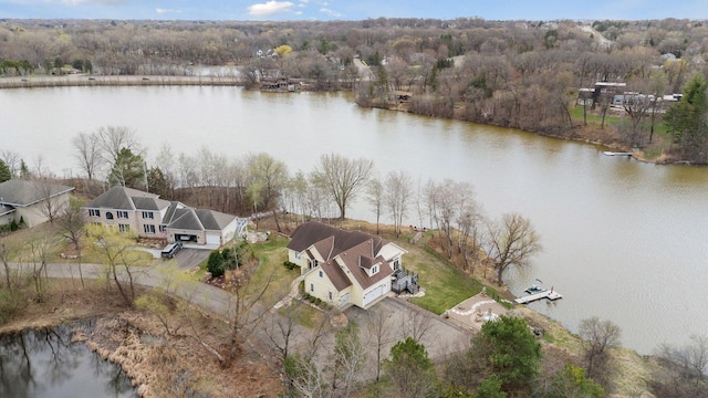 5320 132nd St W, Apple Valley, MN 55124 - drone / aerial view with a water view and a view of trees