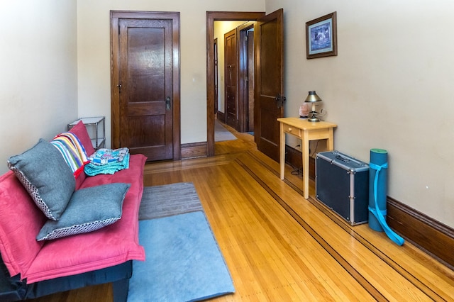 interior space featuring wood finished floors