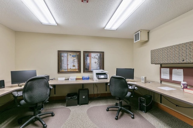 5650 Boone Ave N Unit 315, New Hope, MN 55428 - office space featuring built in study area, a textured ceiling, and carpet floors
