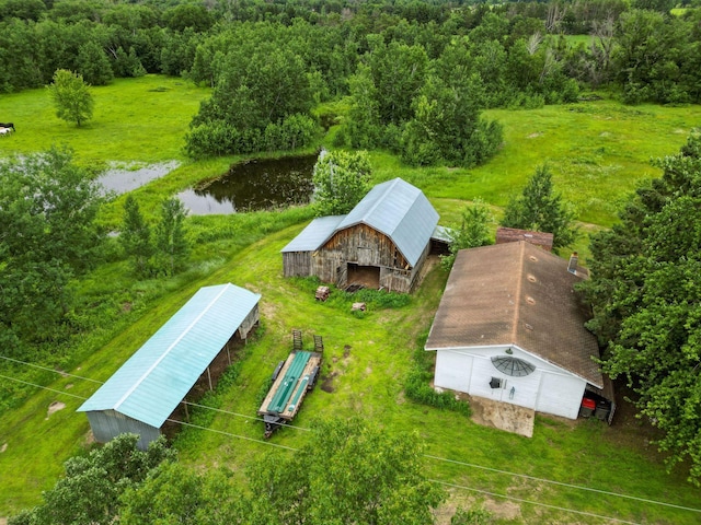 4235 277th Ave NW, Isanti, MN 55040 - view from above of property with a heavily wooded area and a large body of water