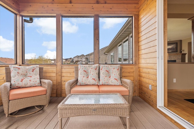 view of sunroom