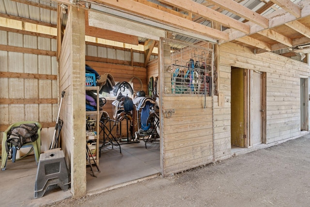 view of horse barn