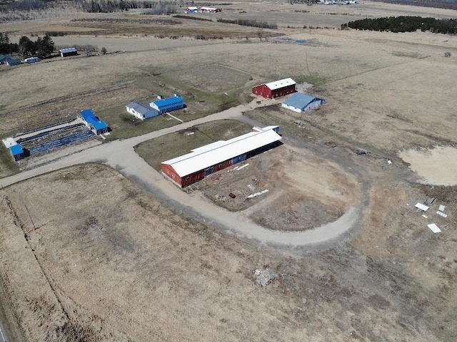 bird's eye view with a rural view