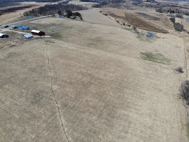drone / aerial view with a rural view