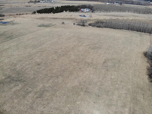drone / aerial view with a rural view