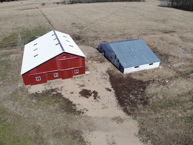 aerial view featuring a rural view