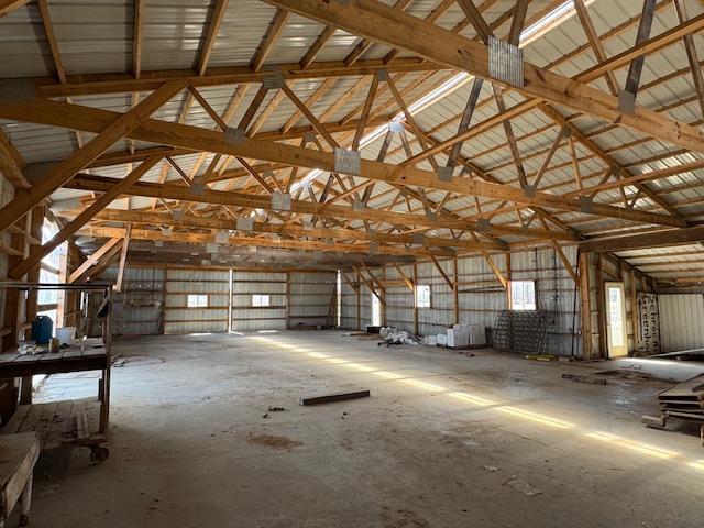 interior space with vaulted ceiling