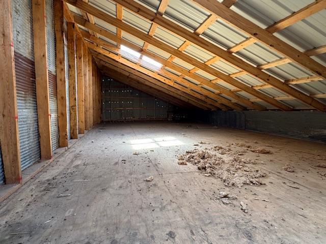 view of unfinished attic