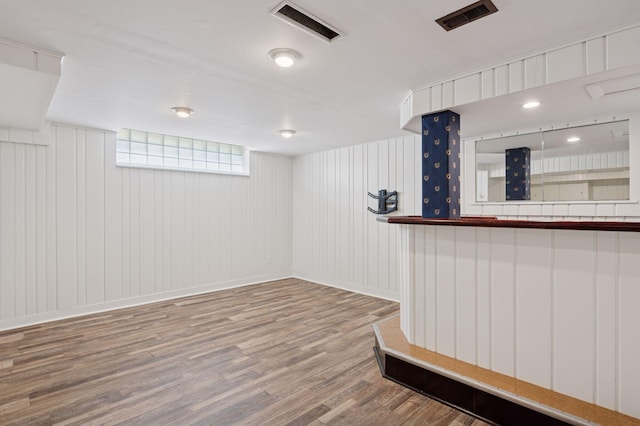 bar featuring wood finished floors