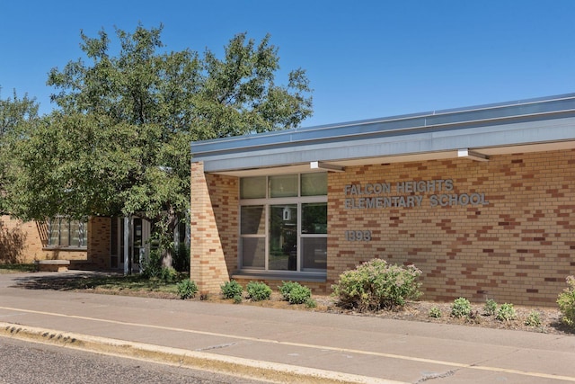 exterior view of brick siding
