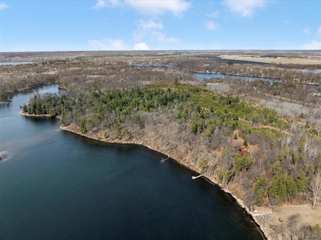 1587 Stallion Rd SW, Pillager, MN 56473 - bird's eye view featuring a water view and a forest view