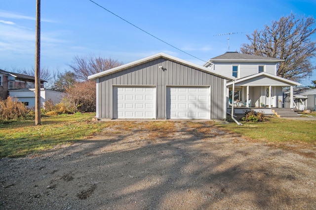 13150 345th Ave, Waseca, MN 56093 - detached garage featuring covered porch