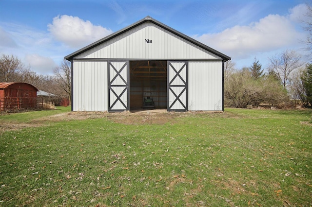 13150 345th Ave, Waseca, MN 56093 - view of pole building featuring a yard