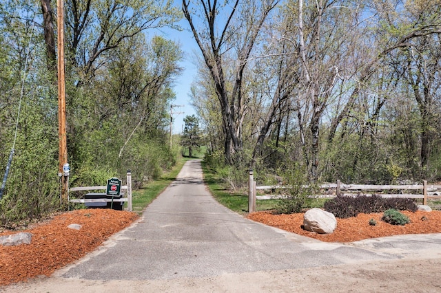 view of asphalt road