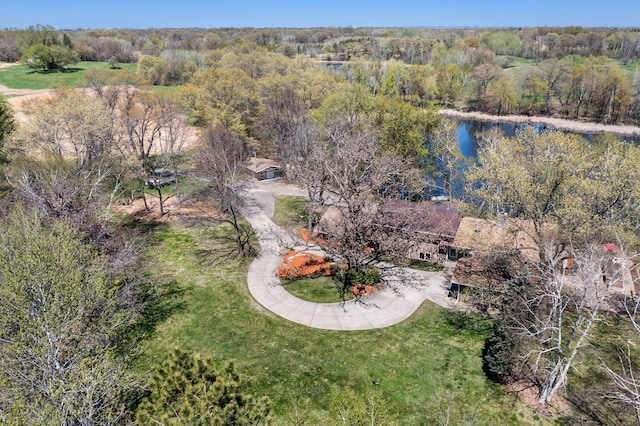 bird's eye view of a nearby body of water