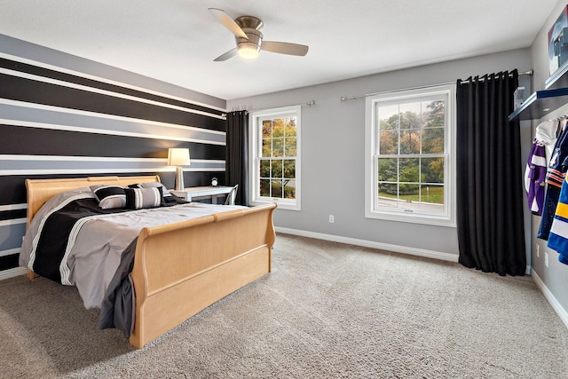 2012 Pine Ridge Dr W, Saint Paul, MN 55118 - bedroom with a ceiling fan, baseboards, and carpet