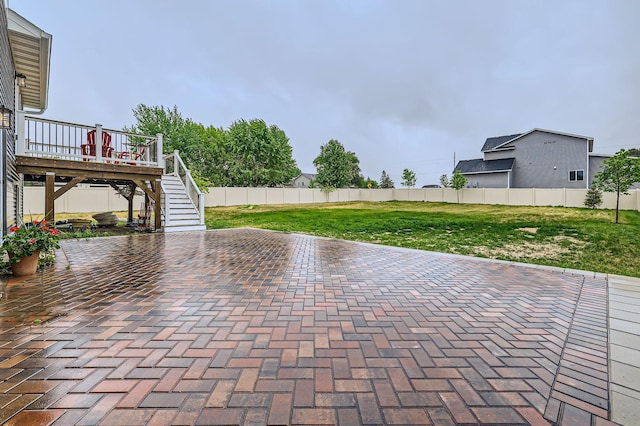 15141 Partridge St NW, Andover, MN 55304 - view of patio / terrace featuring stairway and a wooden deck