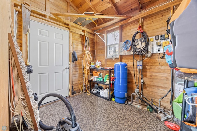 view of storage area